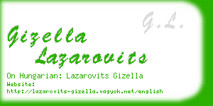 gizella lazarovits business card